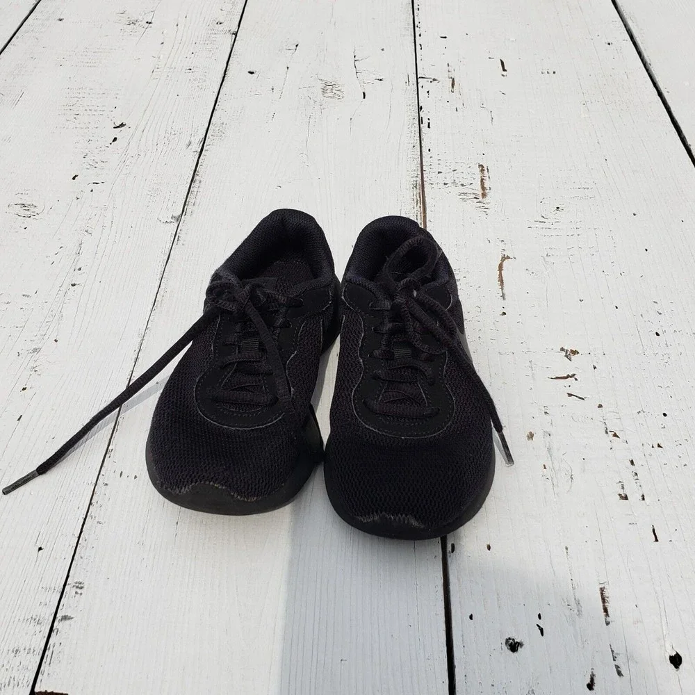 NIKE Tanjun Little Boys Black Running Sneaker Toddler Size 11